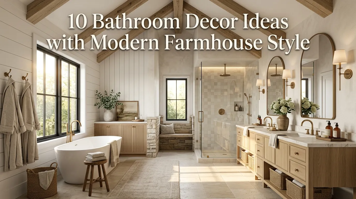 10 Bathroom Decor Ideas with Modern Farmhouse Style