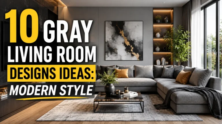 10 Gray Living Room Designs Ideas: Modern Style