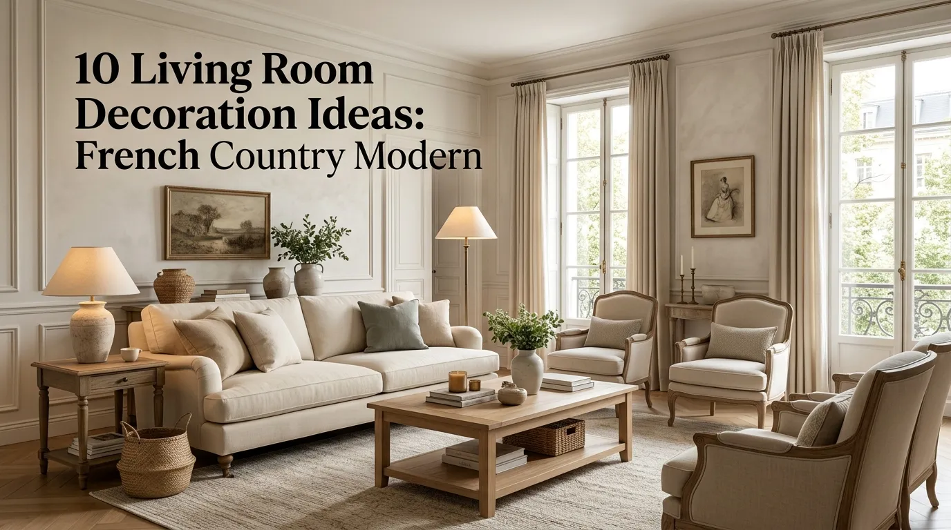 10 Living Room Decoration Ideas: French Country Modern