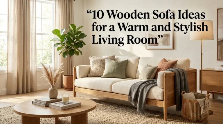Wooden Sofa Ideas for a Warm and Stylish Living Room