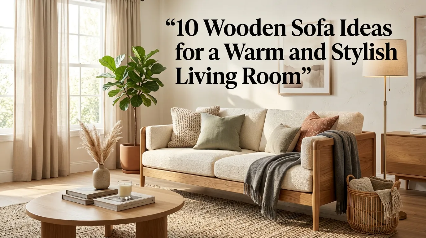 Wooden Sofa Ideas for a Warm and Stylish Living Room